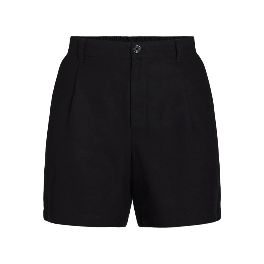 Time and Tru Womens Linen Blend Shorts Plus Size XXXL (22) 5” Inseam Black New